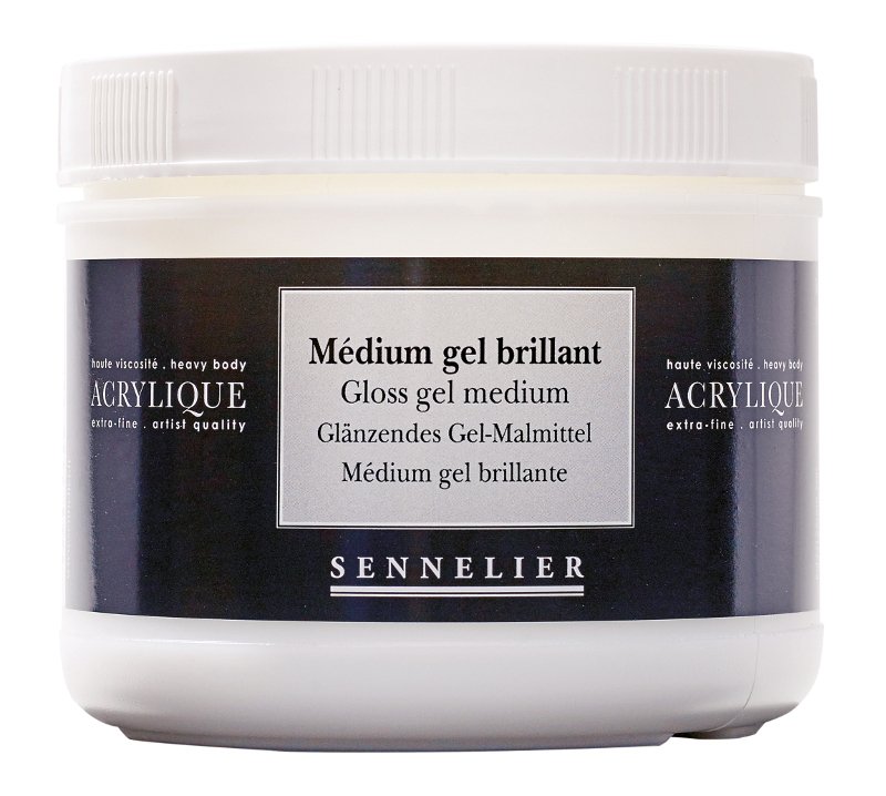 Akryl Medium Sennelier 500 Ml - Gloss Gel Medium - Akrylmedier, Malemedium, Lakk & malingsmedier