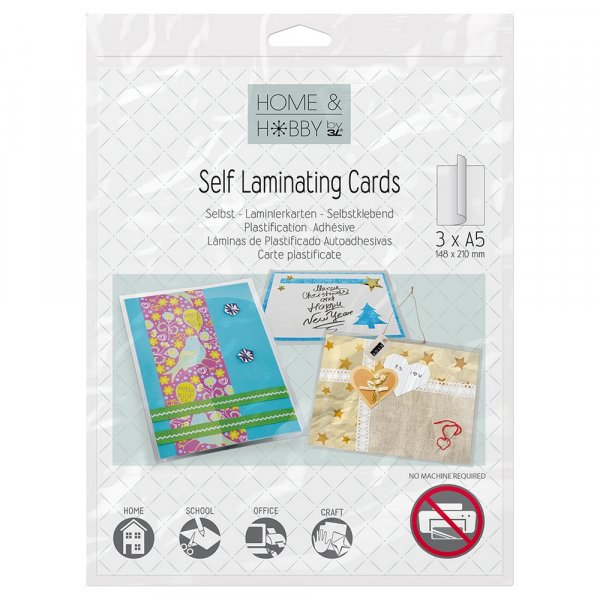 Selvlaminerende plastlommer 3-pakning - A5