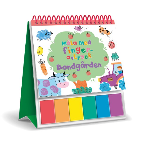 Mal med fingeravtrykk Bondeg�rd - fargeleggingsbok med fingermaling