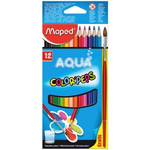 Frgpennset - Maped - Color'peps Aqua 12st  pennor + pensel