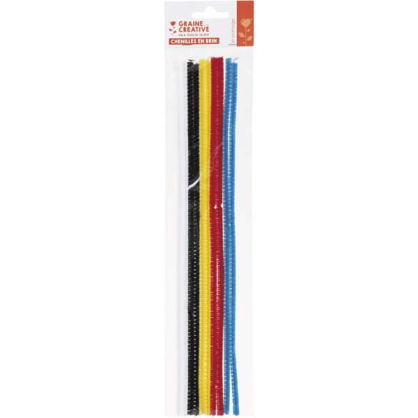 10 piprensare 6 mm, 5 f�rger, 30 cm