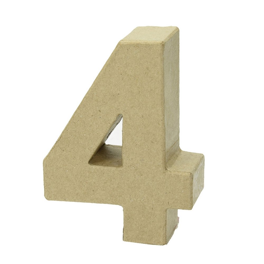 Antall H 10 x T 3 cm - 4 - Pappsiffer, Bokstaver og siffer, Pappartikler, Dekorstammer, Hobbymateriale, Håndverk
