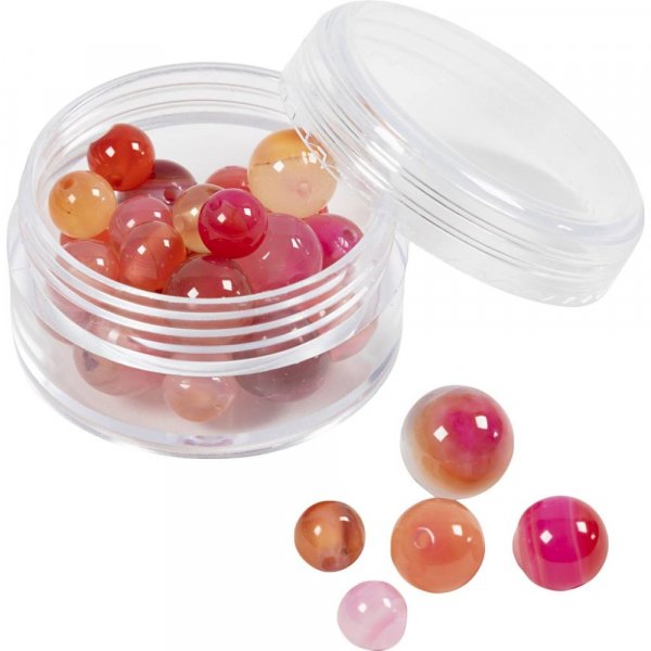 Agatp�rlor beige och rosa 10x10-15x6 mm - 28 st.