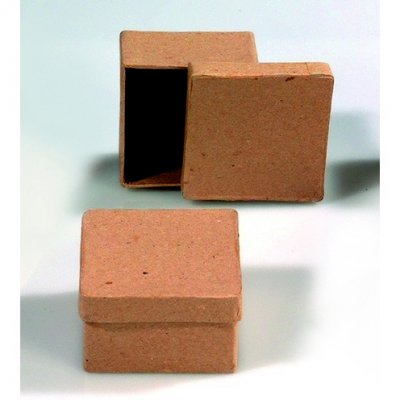 Liten boks 6,5 - 7 x 4 cm - firkantet