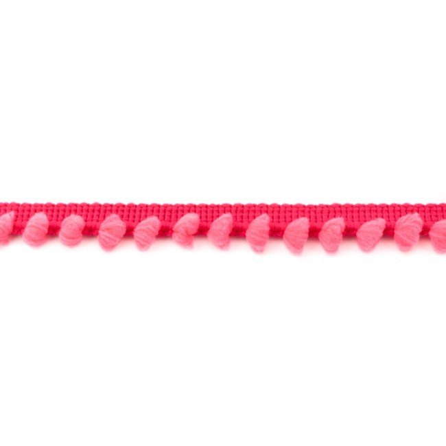 Blonder - Pom Pom, 2-farget - mørk fuchsia-fuchsia - Ballfrynser, Snører, Tekstilbånd og snorer