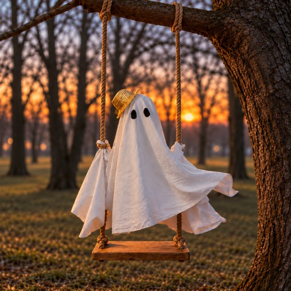 DIY-kit Hängande spöke - Halloweenpyssel DIY-kit Hängande spöke - Halloweenpyssel