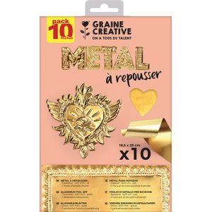 Metallark för embossing guld 18,5 x 29 cm - 10 st Metallark för embossing guld 18,5 x 29 cm - 10 st