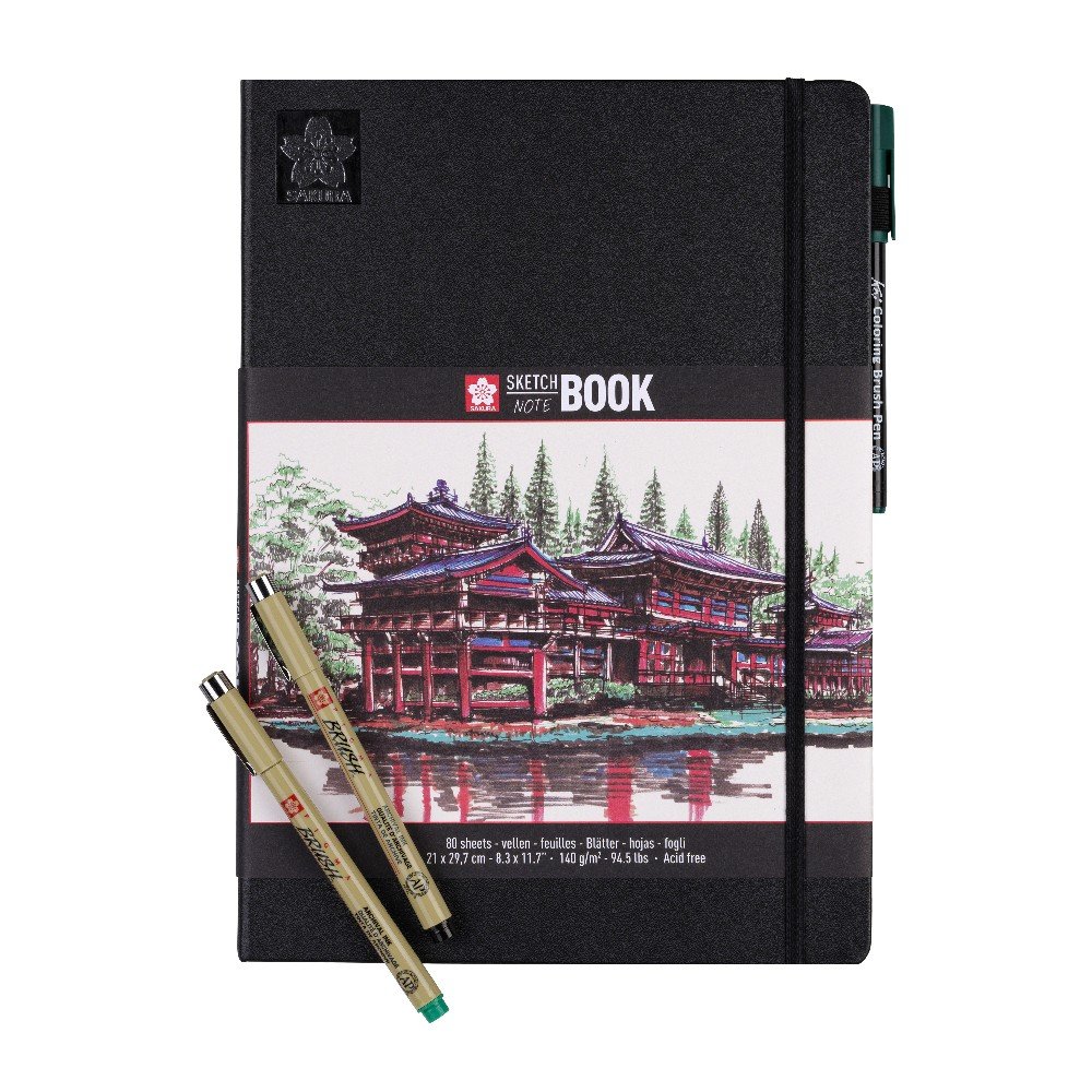 Skitsebog Sakura Hvidt papir 140 g 80 ark - 21x30 cm - Skitseblok, Blok