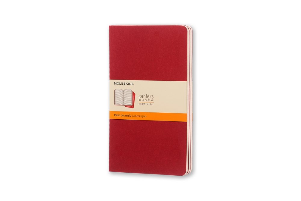 Cahier Journal Large Linjeret - Tranebærrød - Notesbøger, Kontorartikler