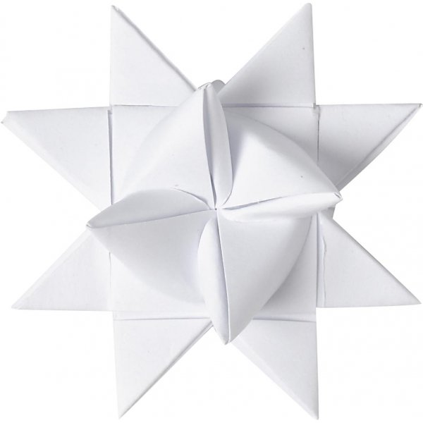 Stjernestrimler - hvid - Ø4,5 cm, 500 strimler Stjernestrimler - hvid - Ø4,5 cm, 500 strimler