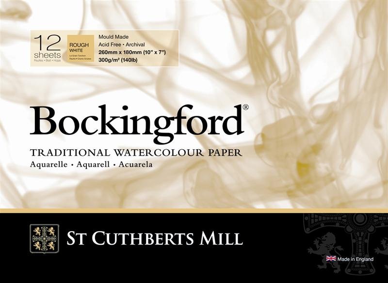 Akvarellblock Bockingford 300 G - 260 x 180 mm Rough - Akvarellpapper, Block