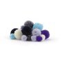24 ulliga pompoms i blå nyanser, Ø15 & Ø30 mm 24 ulliga pompoms i blå nyanser, Ø15 & Ø30 mm