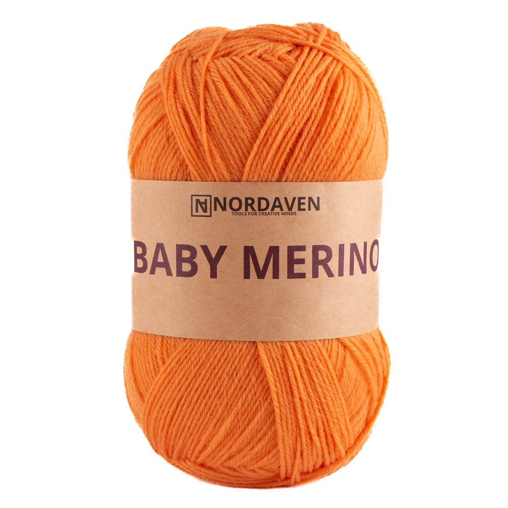 Nordaven Baby Merino - Blazing Orange - Nordaven Baby Merino, Ullgarn, Garn, Sticka & virka