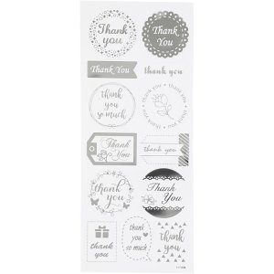 Klisterm�rker takke s�lv 10x24 cm 1 ark