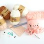 Vitt amigurumi-garn i bomull 27 g - cirka 55 m Vitt amigurumi-garn i bomull 27 g - cirka 55 m
