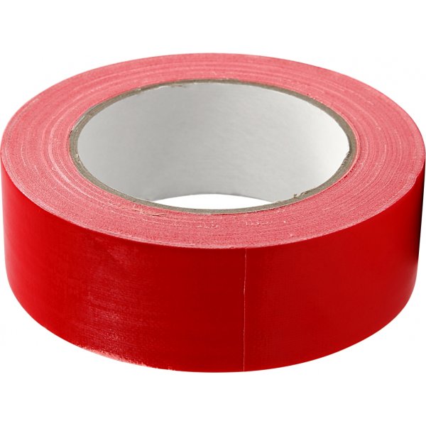 Textiltejp - röd - 25 m Textiltejp - röd - 25 m