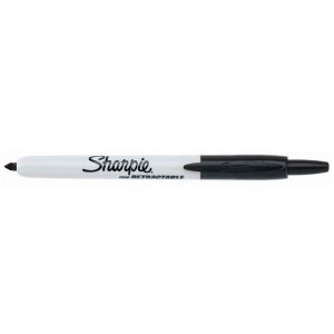 Sharpie Retractable Permanent Marker - Sort Fin