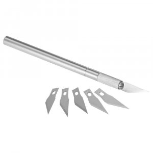 Skalpell i Aluminium Standard - ink 5 knivblad