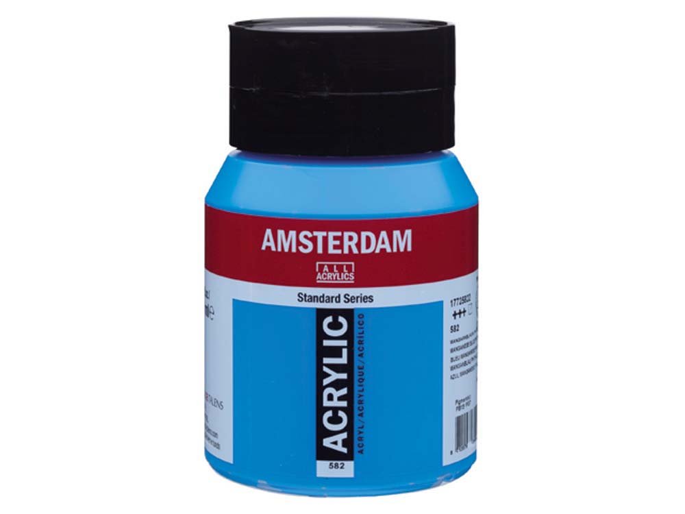 Amsterdam Akryl 500 ml - Manganese Blue Phthalo - Akrylfarver, Kunstnerfarver