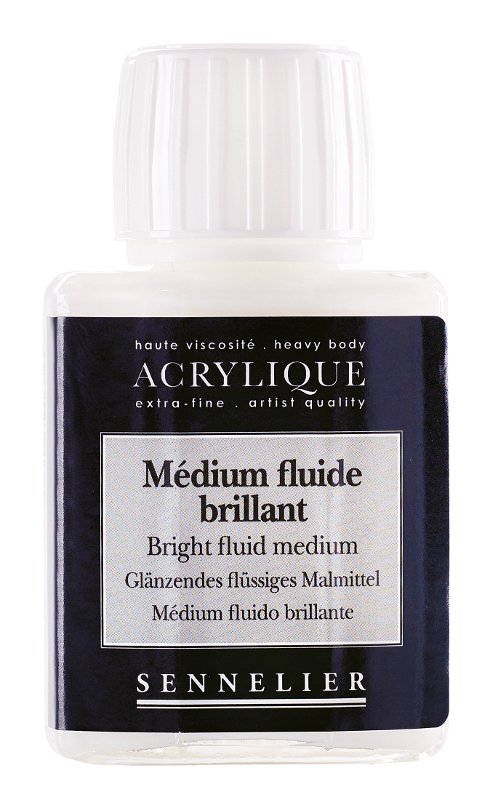 Akrylmedium Sennelier 75 ml - Bright Fluid Medium - Akrylmedier, Malermedium, Fernis og kunstner medier til kunstmaling