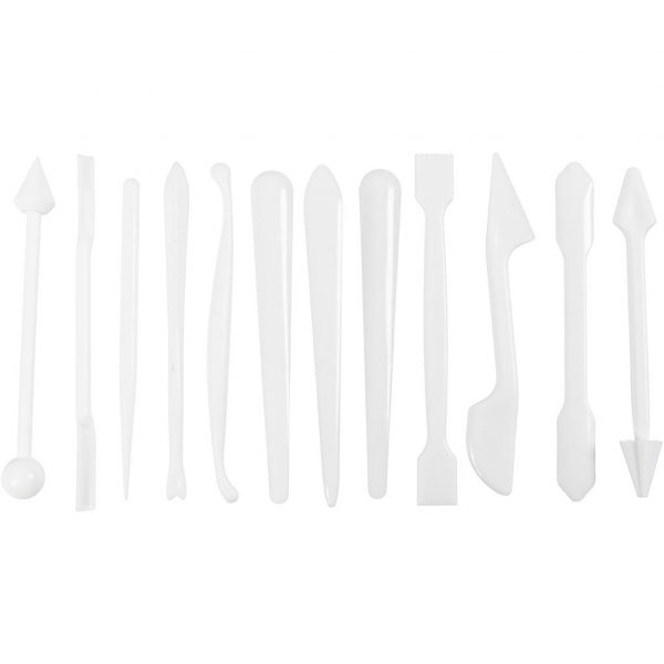 Modelleringspinnar 12,7�14,3 cm Vit 12 st