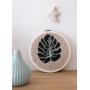 Punch needle-kit med monstera blad, 20 cm