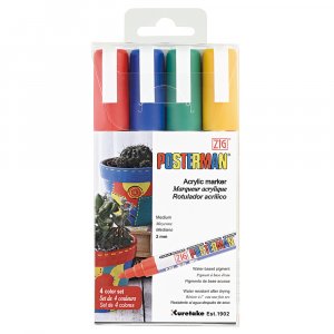 Markerpen ZIG Posterman PMA-30 2mm 4 farver