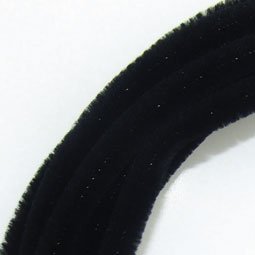 Chenille 8 mm svart, 1 meter Chenille 8 mm svart, 1 meter