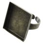 Ring fyrkantig 20 x 20 mm i brons Ring fyrkantig 20 x 20 mm i brons