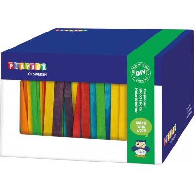 Fargede trepinner i boks - 1000 stk