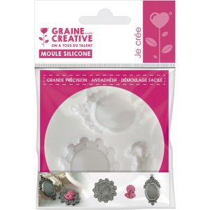 Mini silikonform för detaljer, cameé Ø7 cm Mini silikonform för detaljer, cameé Ø7 cm