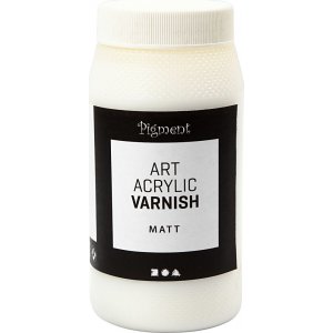 Art Acrylic slutfernissa - matt transparenta - vit - 500 ml