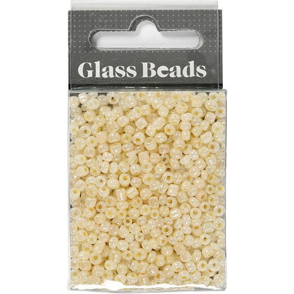 Rocaillepärlor 3 mm Elfenben 25 g Rocaillepärlor 3 mm Elfenben 25 g