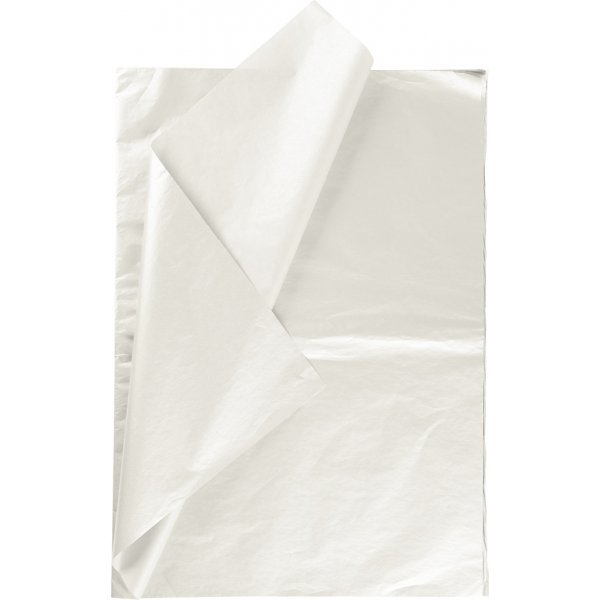 Silkespapper - pärlemor - 50 x 70 cm - 14 g -25 ark Silkespapper - pärlemor - 50 x 70 cm - 14 g -25 ark