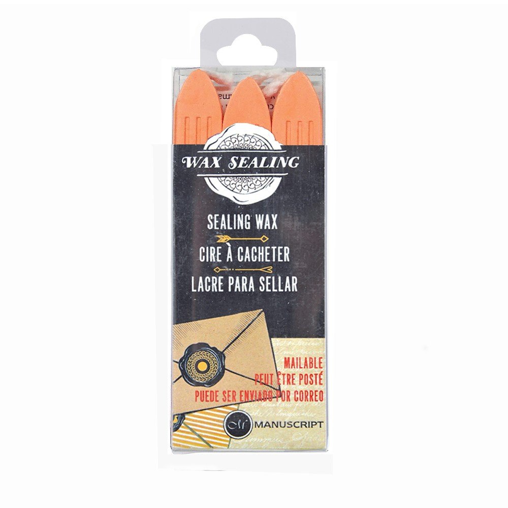 Seglvoks Classic 3-pak - Peach - Lakstænger, Stempler, Scrapbooking, Håndværk