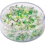 Rocaillesp�rlor 2,5 mm, 17 g, gr�n, vit och silver