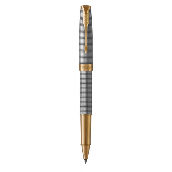 Kulspetspenna Parker - Sonnet Chiselled Silver - G.T Rollerball - Fine svart Kulspetspenna Parker - Sonnet Chiselled Silver - G.T Rollerball - Fine svart