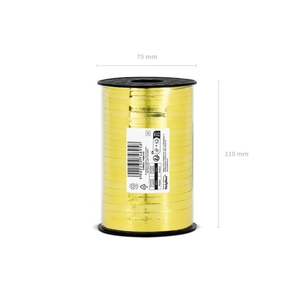 Presentsnöre - Metallic - Guld - 5mm x 225 m Presentsnöre - Metallic - Guld - 5mm x 225 m