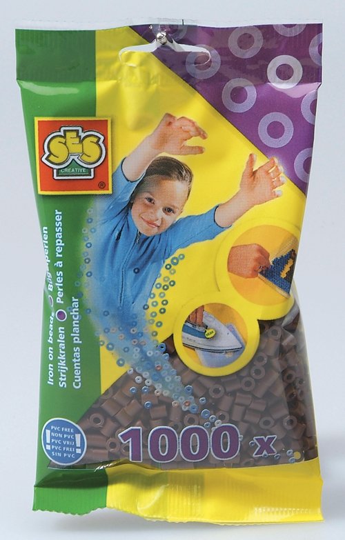 Perler 1000-pak Mørkebrune - Rørperler, Perler & perleplader, Håndværk