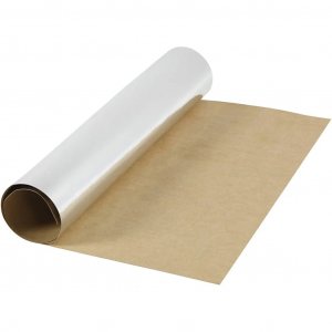 Läderpapper - Silverfärgad folie 1 m Läderpapper - Silverfärgad folie 1 m