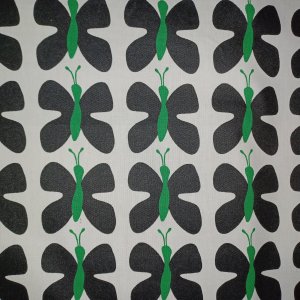 Vaxduk Textil green butterfly 140 cm