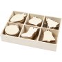 Julpynt av tr - 6 x 15 st