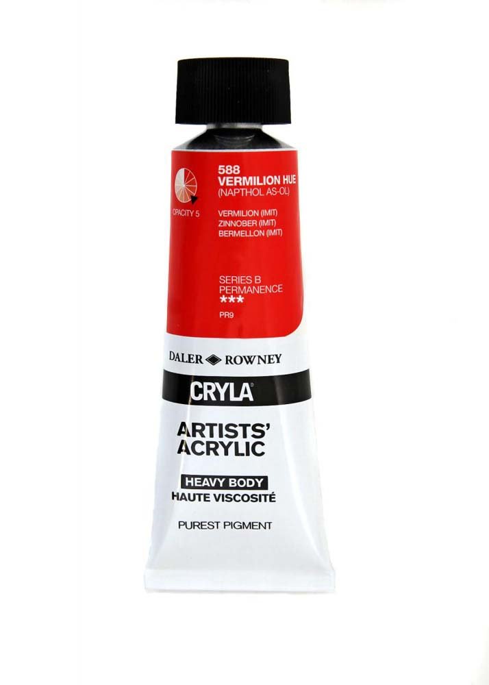 Akrylfärg Cryla 75ml - Vermilion Hue - Akrylfärger, Konstnärsfärger