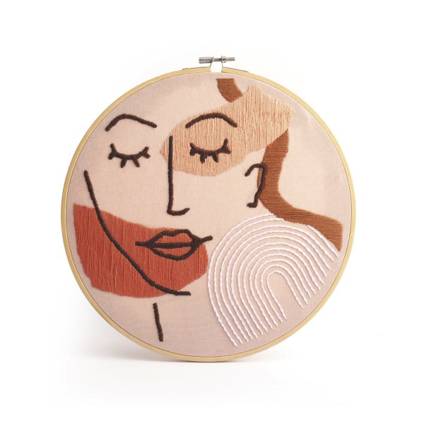Broderikit med linjekonstmotiv Broderikit med linjekonstmotiv