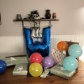 Kundbild Bokstavsballong - W Blå 100 cm: Jättefint W!!