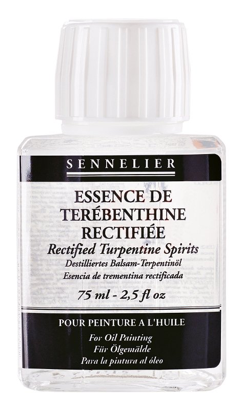Oliemedium Sennelier 75 ml - Rectified Turpentine Spirits - Medium til oliemaling, Malermedium, Fernis og kunstner medier til kunstmaling