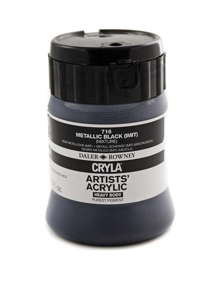 Akrylfärg Cryla 75ml - Metal Black (Hue) - Akrylfärger, Konstnärsfärger