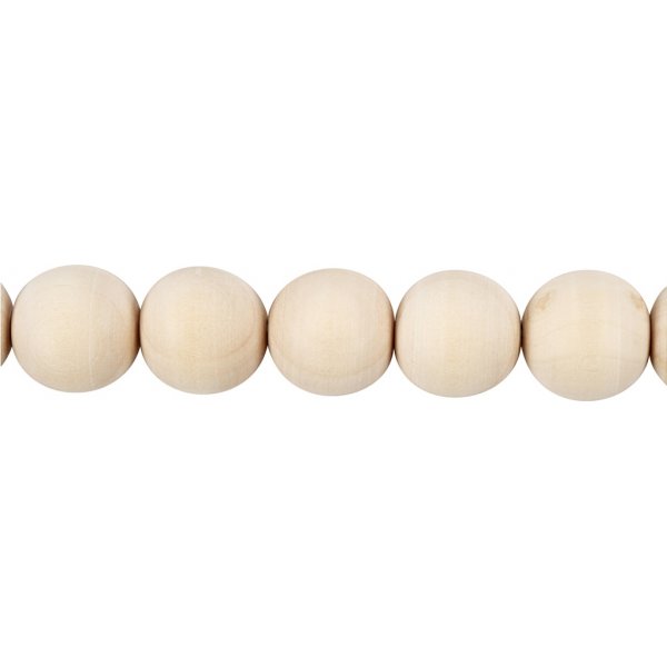 Träpärlor - 20 mm - 14 st Träpärlor - 20 mm - 14 st