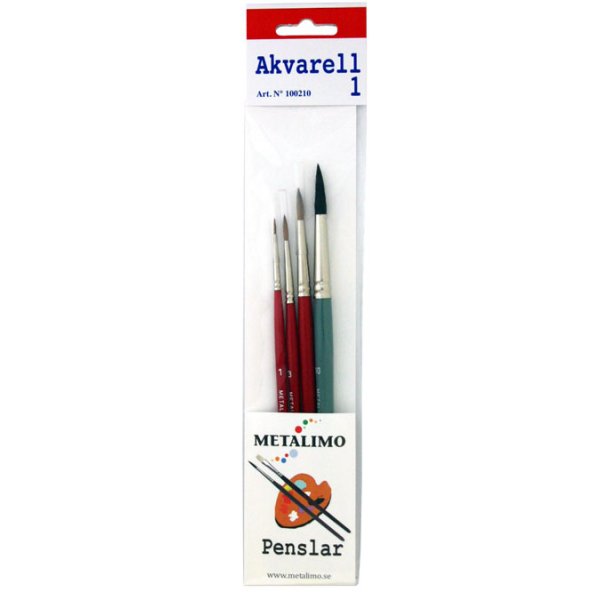 Penselset - Akvarell no.1 (4 st)