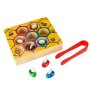 Montessori spel Bikupa med bin i trä 16,5 x 13,5 cm - Inkl. pincett Montessori spel Bikupa med bin i trä 16,5 x 13,5 cm - Inkl. pincett